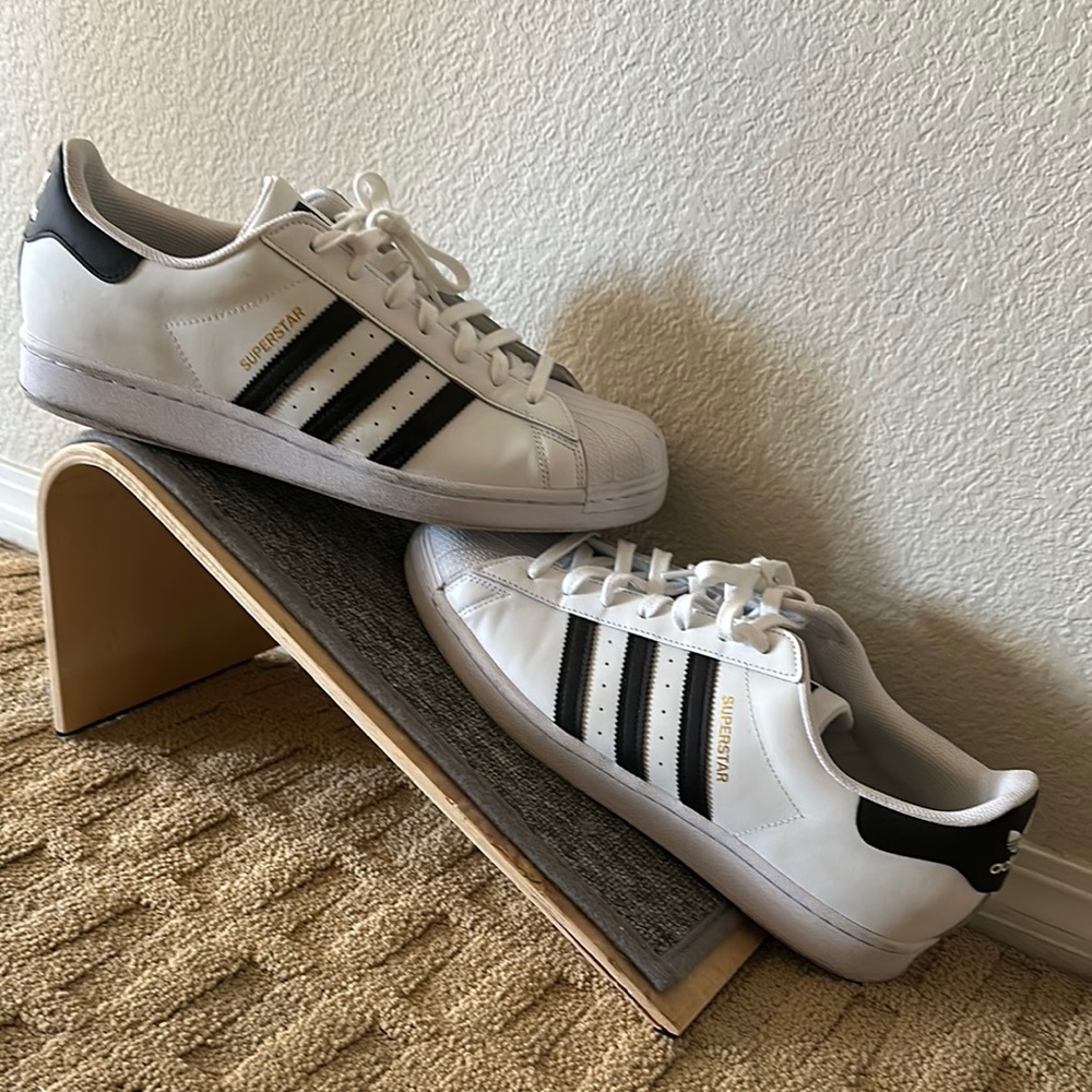 Adidas Superstar White and Black Sneakers